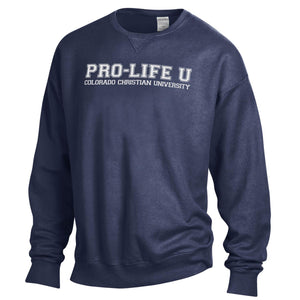 Pro Life U Crewneck Sweatshirt, Navy
