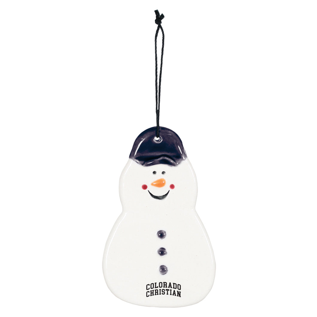 Snowman Ceramic Ornament, Kenny